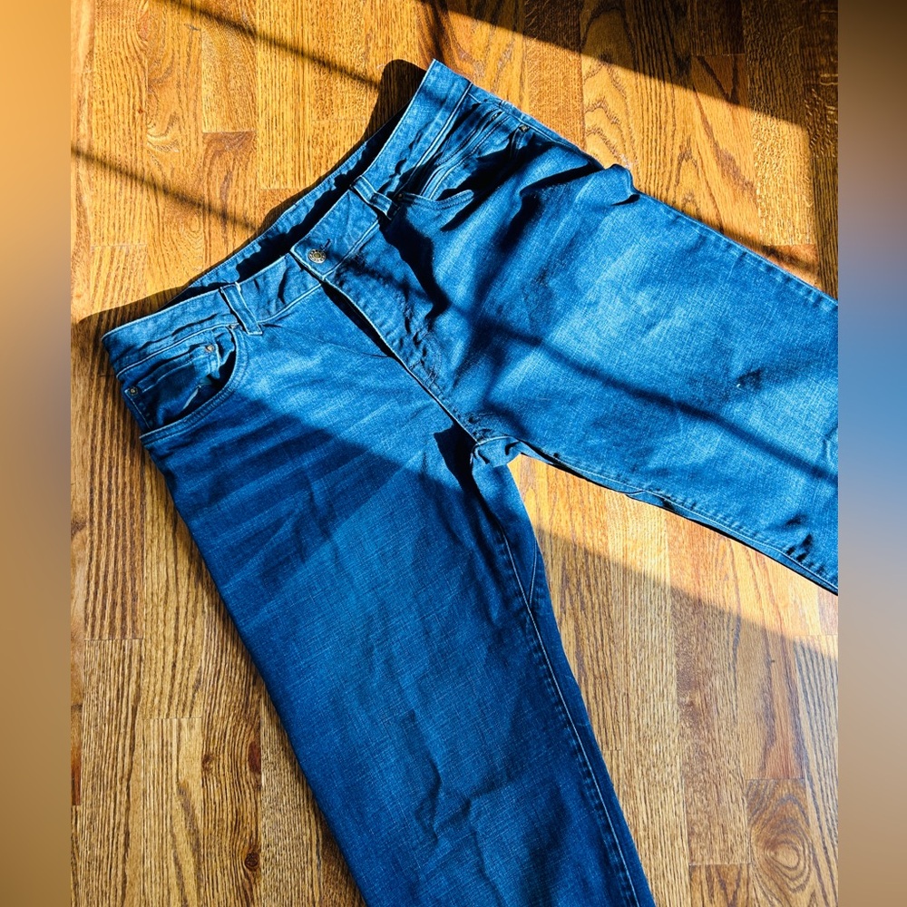 Men’s Prana Axiom Jeans 35/32. Dark wash Organic cotton. Relaxed/ bootcut.